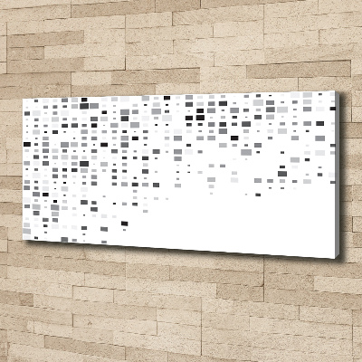 Cuadro canvas moderno de gran formato horizontal Cuadrados de abstracción