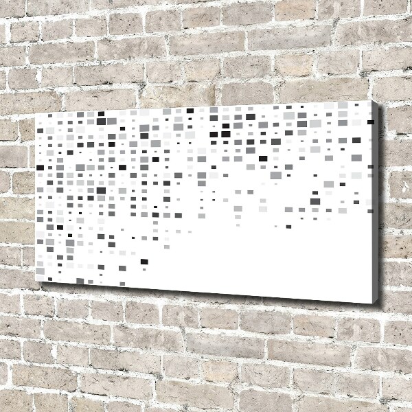 Cuadro canvas moderno de gran formato horizontal Cuadrados de abstracción