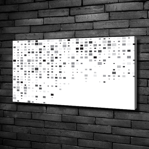 Cuadro canvas moderno de gran formato horizontal Cuadrados de abstracción