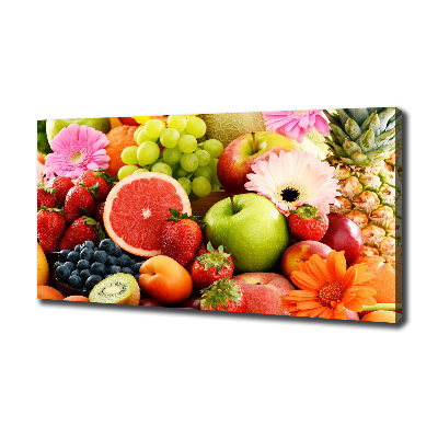 Cuadro canvas moderno de gran formato horizontal Frutas coloridas