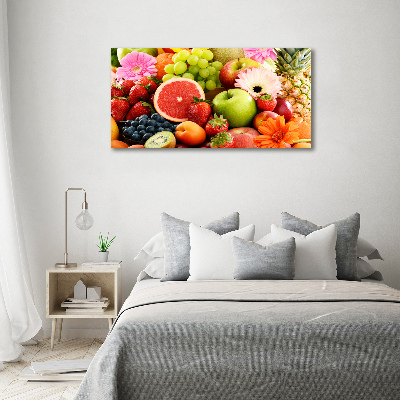Cuadro canvas moderno de gran formato horizontal Frutas coloridas