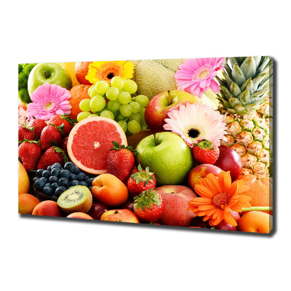 Cuadro canvas moderno de gran formato horizontal Frutas coloridas