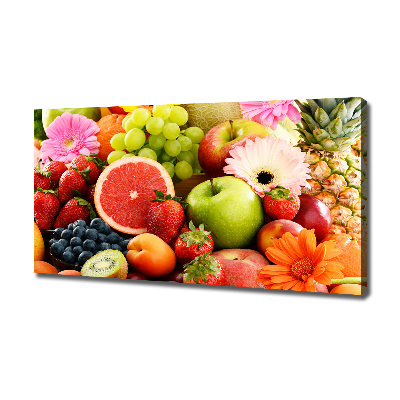 Cuadro canvas moderno de gran formato horizontal Frutas coloridas