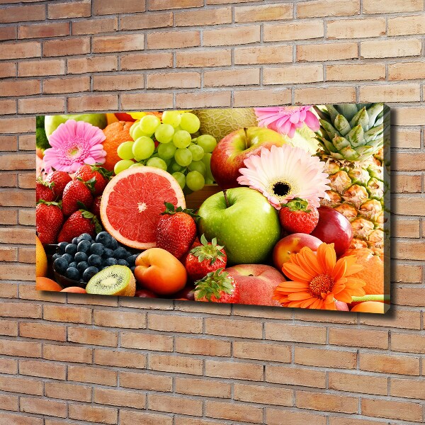 Cuadro canvas moderno de gran formato horizontal Frutas coloridas
