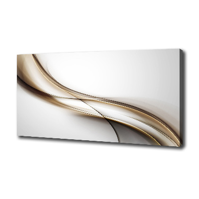 Foto en lienzo con acabado profesional horizontal Ola marrón