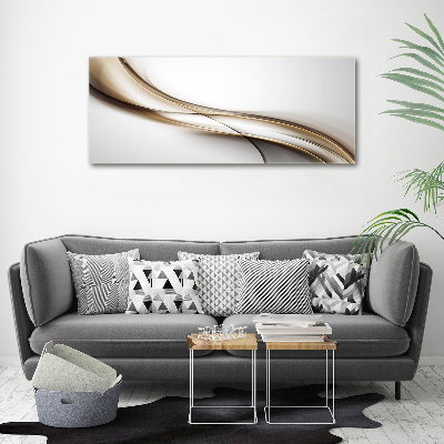 Foto en lienzo con acabado profesional horizontal Ola marrón