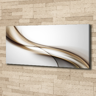 Foto en lienzo con acabado profesional horizontal Ola marrón