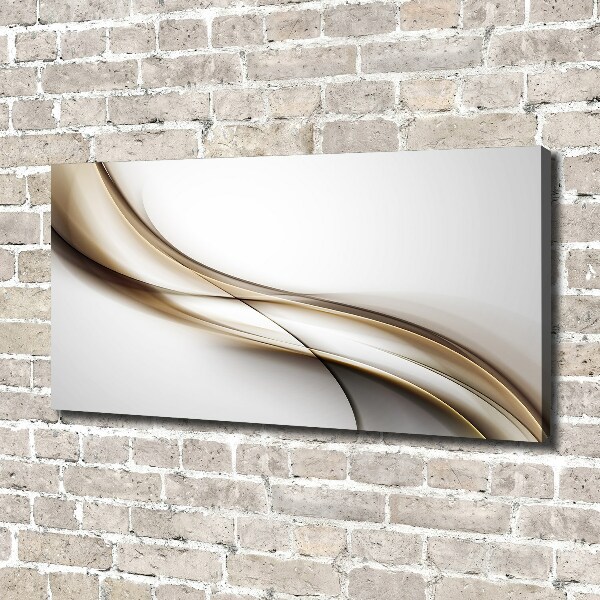 Foto en lienzo con acabado profesional horizontal Ola marrón