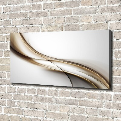 Foto en lienzo con acabado profesional horizontal Ola marrón