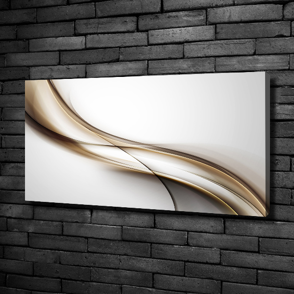 Foto en lienzo con acabado profesional horizontal Ola marrón