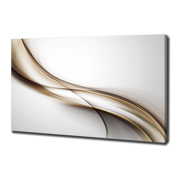 Foto en lienzo con acabado profesional horizontal Ola marrón