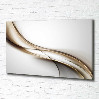 Foto en lienzo con acabado profesional horizontal Ola marrón