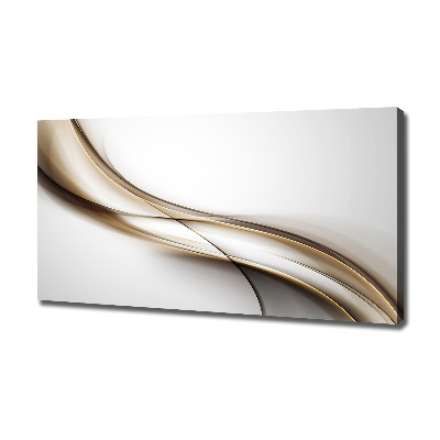 Foto en lienzo con acabado profesional horizontal Ola marrón