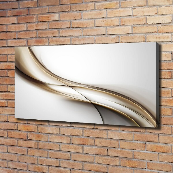 Foto en lienzo con acabado profesional horizontal Ola marrón