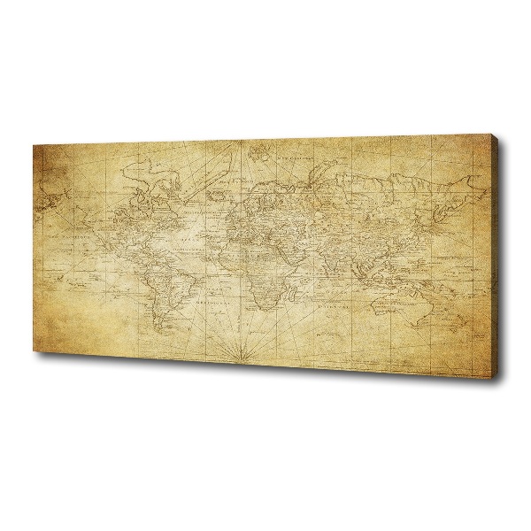 Fotocuadro en lienzo de alta calidad horizontal Mapa del viejo mundo