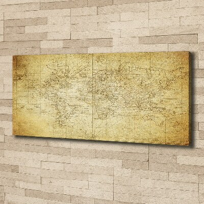 Fotocuadro en lienzo de alta calidad horizontal Mapa del viejo mundo
