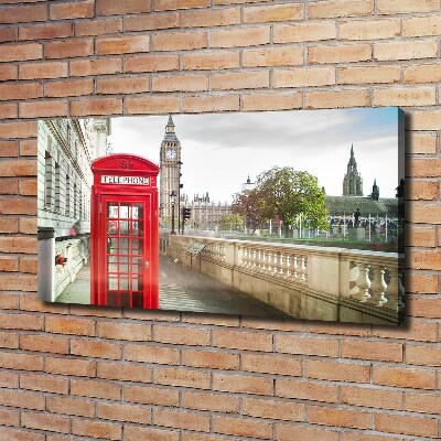 Cuadro canvas con impresión uv duradera horizontal Teléfono público