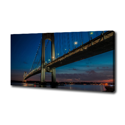 Cuadro canvas moderno de gran formato horizontal Puente de Brooklyn