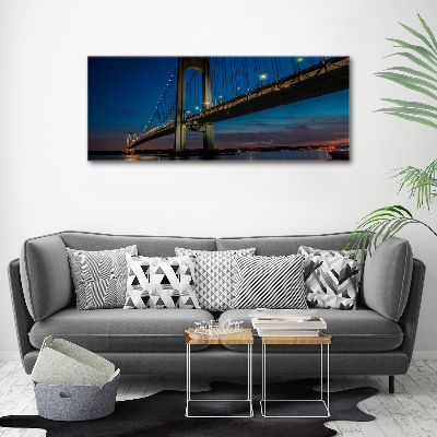 Cuadro canvas moderno de gran formato horizontal Puente de Brooklyn