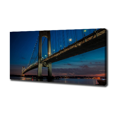 Cuadro canvas moderno de gran formato horizontal Puente de Brooklyn