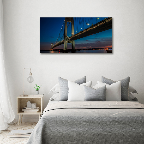 Cuadro canvas moderno de gran formato horizontal Puente de Brooklyn