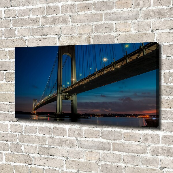 Cuadro canvas moderno de gran formato horizontal Puente de Brooklyn