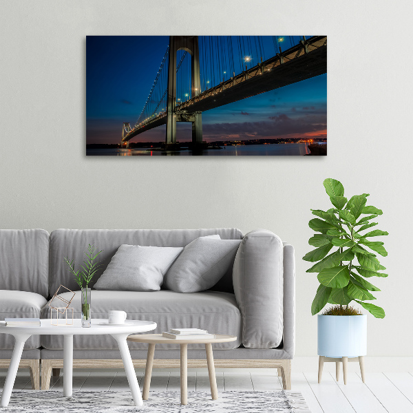 Cuadro canvas moderno de gran formato horizontal Puente de Brooklyn