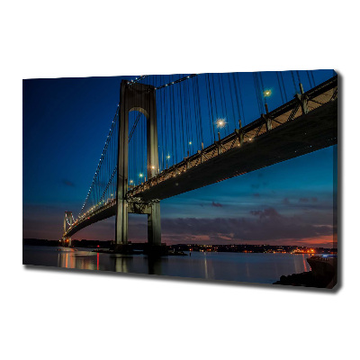 Cuadro canvas moderno de gran formato horizontal Puente de Brooklyn