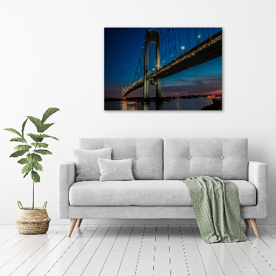 Cuadro canvas moderno de gran formato horizontal Puente de Brooklyn