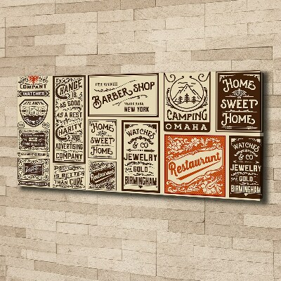 Foto obraz na płótnie Reklamy i etykiety