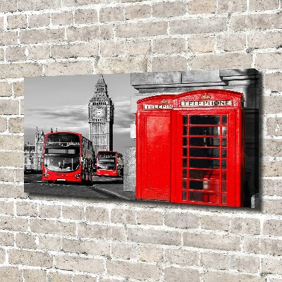 Fotocuadro en lienzo de alta calidad horizontal Autobuses rojos