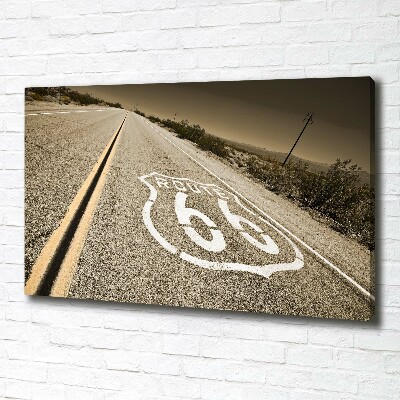 Cuadro canvas moderno de gran formato horizontal Carretera en California