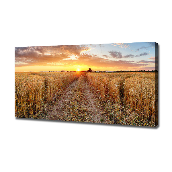 Foto en lienzo con acabado profesional horizontal Campo de trigo