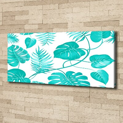 Foto en lienzo con acabado profesional horizontal hojas tropicales