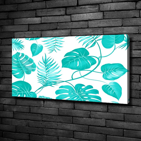 Foto en lienzo con acabado profesional horizontal hojas tropicales