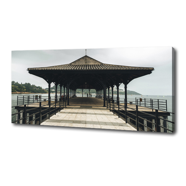 Foto en lienzo con acabado profesional horizontal Muelle de Hong Kong