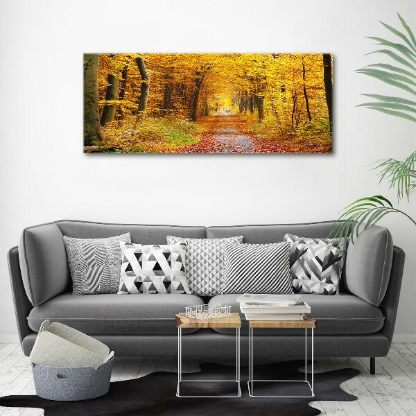 Cuadro canvas con impresión uv duradera horizontal Bosque en otoño