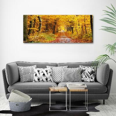 Cuadro canvas con impresión uv duradera horizontal Bosque en otoño