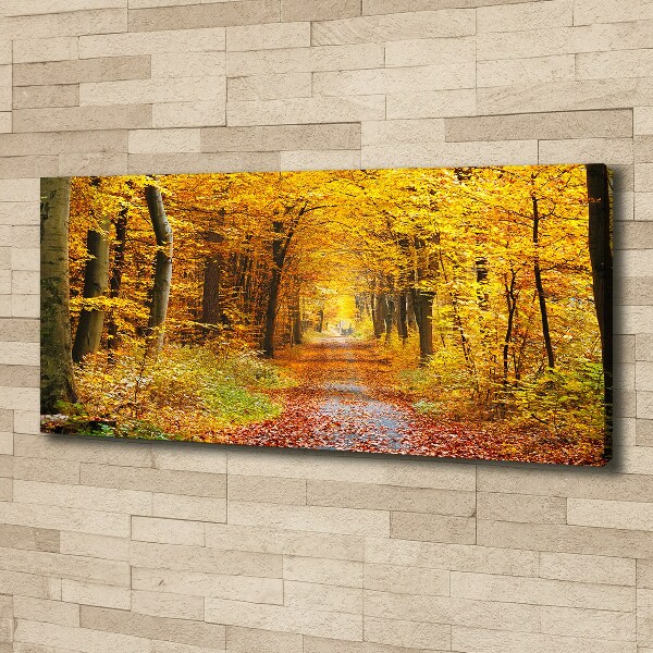 Cuadro canvas con impresión uv duradera horizontal Bosque en otoño