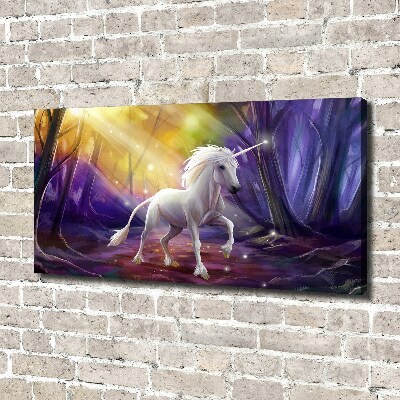 Foto en lienzo con acabado profesional horizontal Unicornio