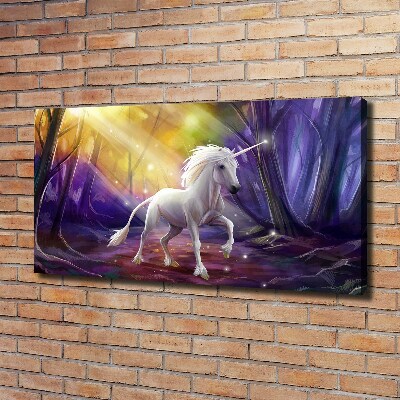 Foto en lienzo con acabado profesional horizontal Unicornio