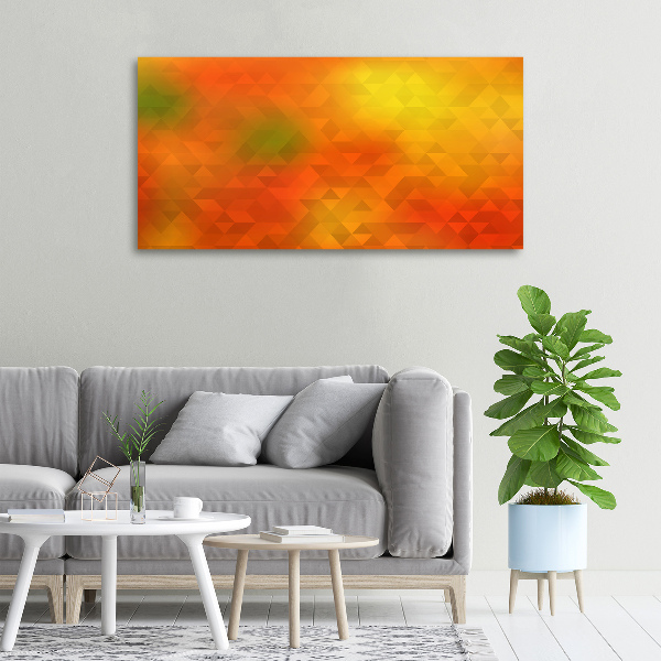 Fotocuadro en lienzo de alta calidad horizontal Triángulos abstractos