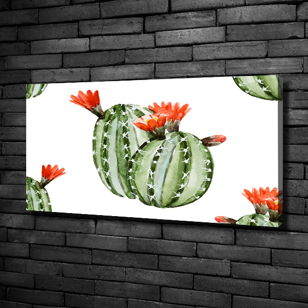 Cuadro canvas con impresión uv duradera horizontal Cactus