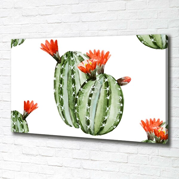 Cuadro canvas con impresión uv duradera horizontal Cactus
