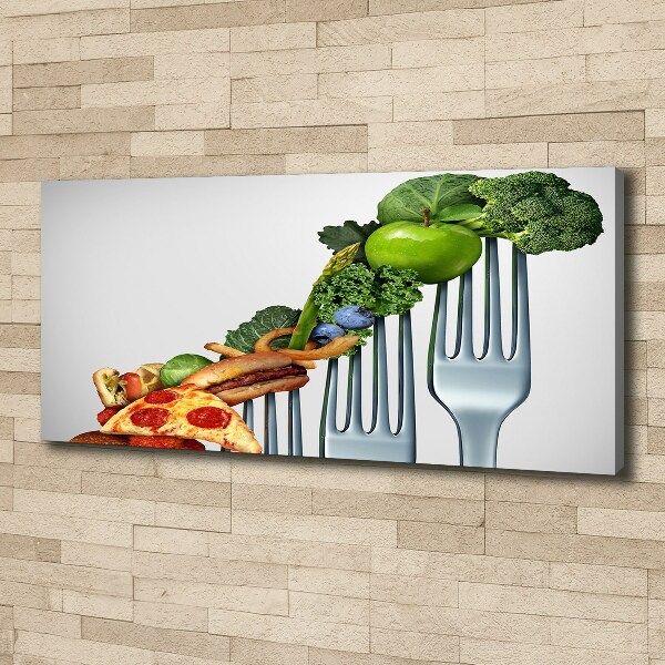 Fotocuadro en lienzo de alta calidad horizontal Progreso de la dieta