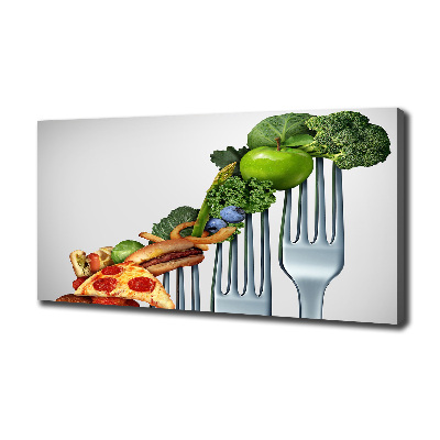 Fotocuadro en lienzo de alta calidad horizontal Progreso de la dieta