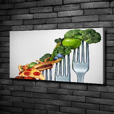 Fotocuadro en lienzo de alta calidad horizontal Progreso de la dieta