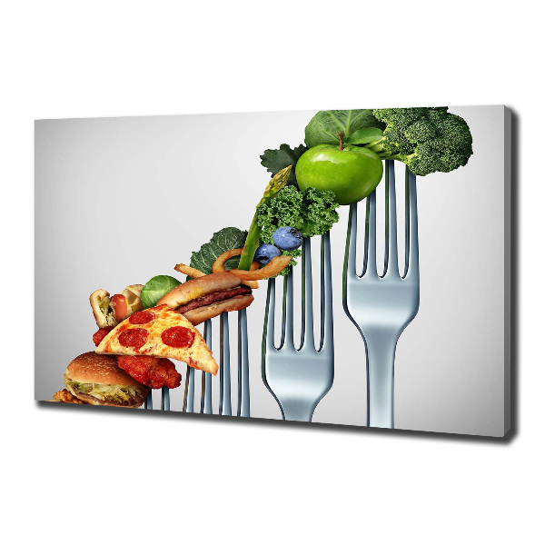 Fotocuadro en lienzo de alta calidad horizontal Progreso de la dieta