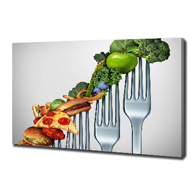 Fotocuadro en lienzo de alta calidad horizontal Progreso de la dieta