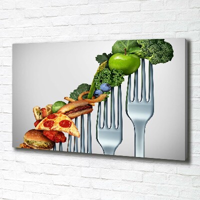 Fotocuadro en lienzo de alta calidad horizontal Progreso de la dieta